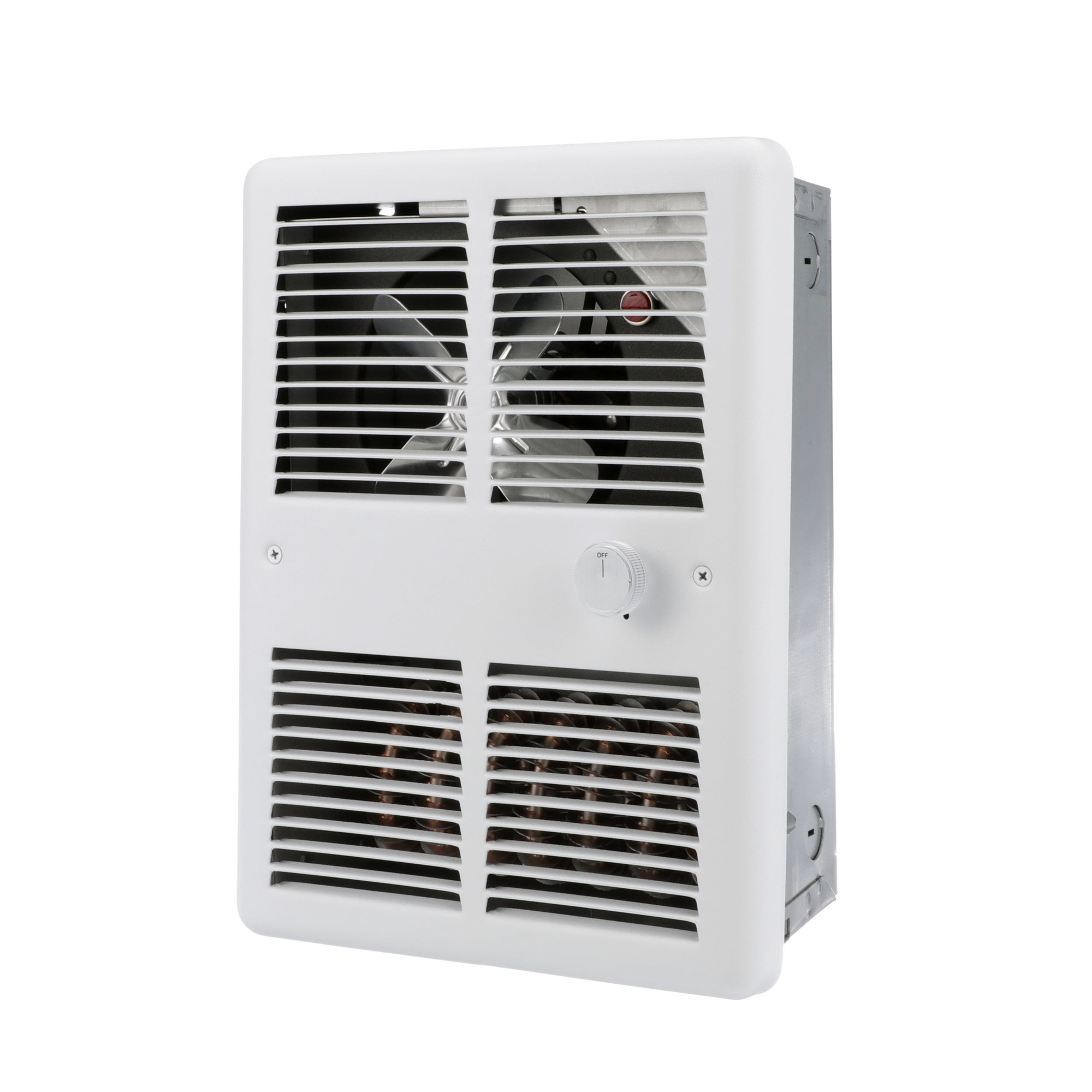 TPI Fan Forced Wall Heater - 2250/1688W, 240/208V, 7680 BTU, 200 Sq. Ft. Heating Capability, Electric, White, Model# HF3222T2RPW